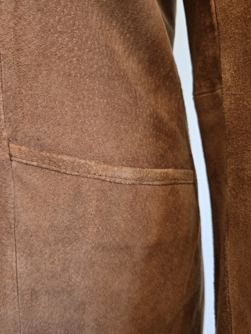 Gallery Vintage Womens Brown Suede Jacket With Fringe Small - Picture 6 of 15